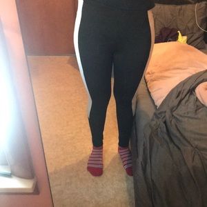 black and white romwe material leggings